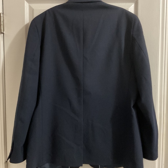 Men’s Lands End Classic 100% Wool Navy Blue Blazer, 44R - Picture 5 of 5